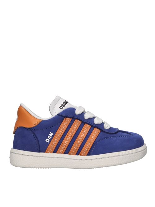 Sneakers in pelle DSQUARED2 | 80133 NABUK/GINEVRABLU-ARANCIO